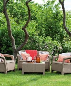 Baštenski set Corfu II Pe ratan CU 227640 Curver – Allibert