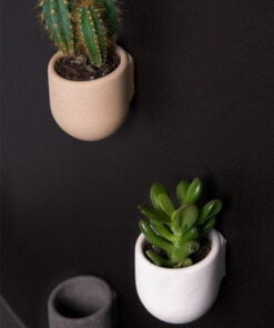 Kamena zidna saksija sa magnetom DEMETRA - Braon - 00944