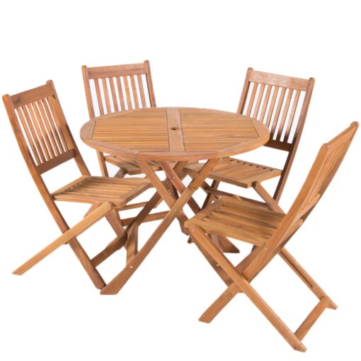 Baštenski drveni set - sto EDEN i četiri stolice MANHATTAN