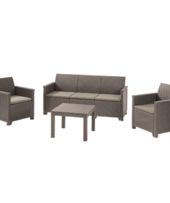 Baštenska garnitura Elodie 3, Curver - cappuccino (2 kombinacije u jednom setu)