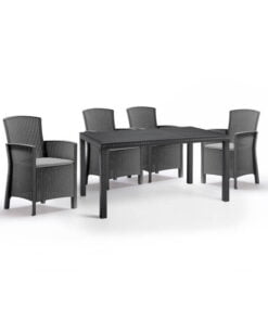 Baštenski set - Duži sto + 4 Lido stolice