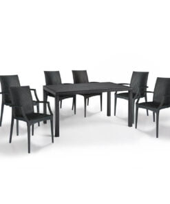 Baštenska garnitura - Duži sto + 6 Bistrot stolica