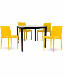 Metalni sto Brunch 90x90 + 4 Venice stolice